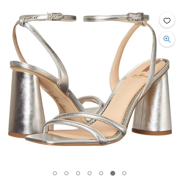 Worn once Sam Edelman Kia Block Heel Sandal Soft Silver size 8 1/2 - Picture 4 of 10